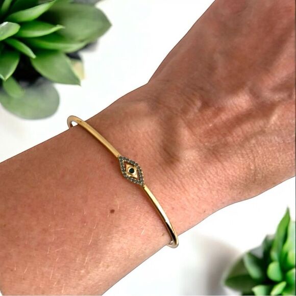 Stella & Dot Protective Evil Eye Pave Cuff Bracelet - Picture 2 of 7